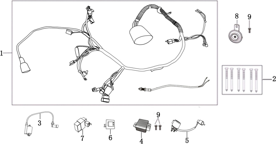 Схема электропроводки racer panther 250